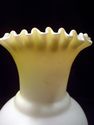 Fenton Vase, White Encased in Yellow, Squared Corr