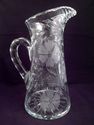 Antique American Brilliant Period Pitcher, Jug, Cu