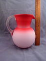 Peachblow Pitcher, Victorian Antique, Satinized Ro