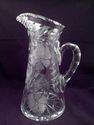 Antique American Brilliant Period Pitcher, Jug, Cu