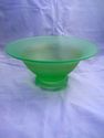 Large Vaseline Satinized Depression Glass Anchor H