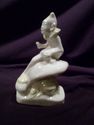 Figurine, Belleek, Porcelain, Elf, Sitting on Mush