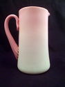 Early Fenton Burmese Pitcher, Satin, Applied Reede