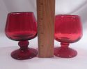 Collection of 6 Seriously Red Brandy Glasses, 3-4"