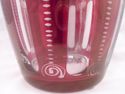 Large Bohemian, Czech Ruby Red Crystal Vase Cut to