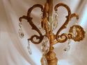 Large Wall Lamp, Shade, 31" Height, Lustres, Brass