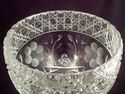 Large American Brilliant Period Cut Crystal Footed