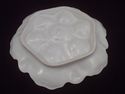 Antique Porcelain Six-Well Oyster Plate, 1880's, P