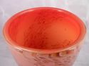 Large Hand-Made Art Glass Vase, Cased Orange, Spac