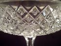 Rare Cut Crystal Compote with Sterling Silver Rim,