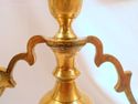 Pair of Vintage Brass 3-Candle Candlesticks, Candl