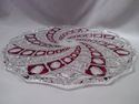 Very Rare Ruby Glass Cut to Clear Cake Plate, Swir