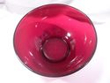 Exceptional Large French Ruby Red Glass Bowl, 10" 