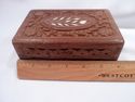 Three Hand-Carved Teakwood Boxes from India, One M