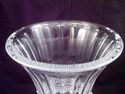 Large Footed Crystal Vase, Diamond Pattern, Ribbed