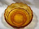 Pair of Amber Fostoria Coin Pattern Bowls, Oval, R