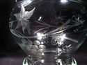 Cut Crystal Wine Ewer and Set of Six Wine Glasses,