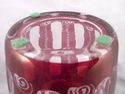 Large Bohemian, Czech Ruby Red Crystal Vase Cut to