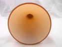 Art Glass Vase, White Encased in Amber Swirl, Dark