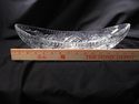 Large Oblong Dish, Cut Crystal, Floral and Cross-H