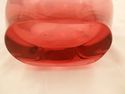 Rose Colored Art Glass Crystal Vase, Vintage, Heav