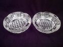 Pair of Heavy Cut Crystal Ashtrays, 20th Century, 