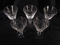 Set of 5 Tiffin Franciscan Cut Crystal Water Goble