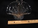 Beautiful Cut Crystal Basket, Etched Floral Patter