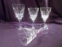 Cut Crystal Lot of 1 Goblet and 3 Wine Glasses, Ex