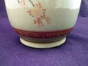 Kutani Japanese Hand-Painted Vase, Crackle Glaze, 