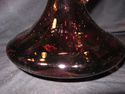 Hand-blown Amethyst Art Glass Decanter, Clear Appl