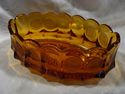 Pair of Amber Fostoria Coin Pattern Bowls, Oval, R