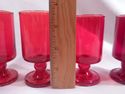 Collection 10 Ruby Red Footed Glasses, 7 Cordial o