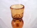 Pair of Tall Blenko Amber Crackle Glass Candlestic