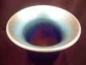 Blue Aurene Iridescent Studio Art Glass Vase, Mark