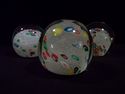 Set of 3 Handblown Glass Paperweights, Millefiori,