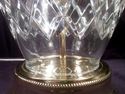 Exceptional Cut Crystal Table Lamp, Brass Base, Po