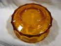 Pair of Amber Fostoria Coin Pattern Bowls, Oval, R