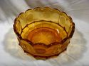 Pair of Amber Fostoria Coin Pattern Bowls, Oval, R