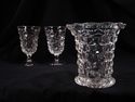 Fostoria American Pattern Vase and Pair of Goblets