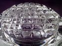 Pair of Heavy Cut Crystal Ashtrays, 20th Century, 