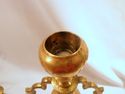 Pair of Vintage Brass 3-Candle Candlesticks, Candl