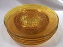 Set 7 Exceptional Early Vintage Amber Salad Plates