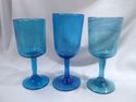 Collection of 13 Footed Goblets, Blue, Green, Mexi