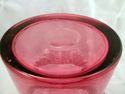 Large Vintage Fenton Cranberry Top Hat Vase with W