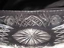 Large Oblong Dish, Cut Crystal, Floral and Cross-H