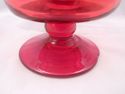 Set of 4 Large Ruby Red Footed Glass Goblets, Wate