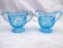 EAPG Cream and Sugar Set, Texas or Loops with Stip