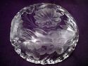 American Brilliant Period Low Bowl, Intaglio Flowe