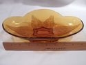 Six Vintage Mid-Century Amber Dishes, Bowls, Ancho